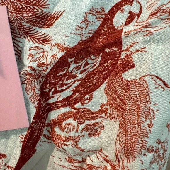 🍀 LEYDEN NWT LOFTIN TROPICAL RED TIE TOP - Picture 7 of 7